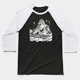 Bigfoot Dj Sasquatch Disc Jockey Music Lover Baseball T-Shirt